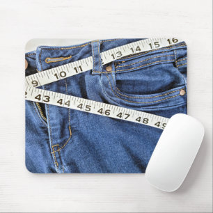 Bandåtgärd på blå Jeans Musmatta
