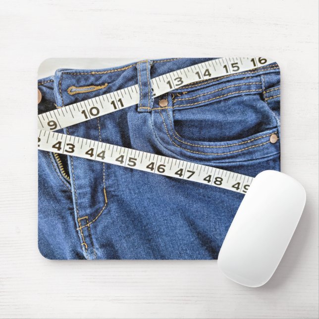Bandåtgärd på blå Jeans Musmatta (Med mus)