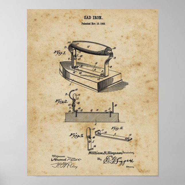 Bandavtryck i tvätt, Järn Poster (Framsidan)