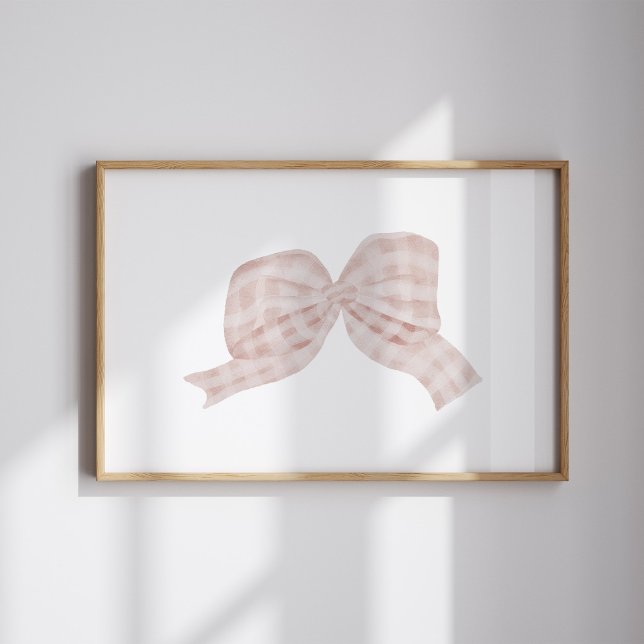 Bandbåge för vattenfärgsfärgad Rosa vintage poster (Skapare uppladdad)