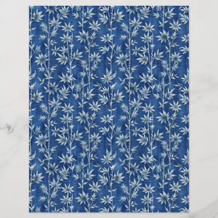 Bandbok för Indigo blue shibori-blommönster papper
