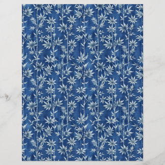 Bandbok för Indigo blue shibori-blommönster papper