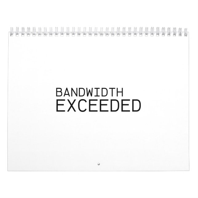 Bandbredd överskriden | Minimalistisk årlig väggka Kalender (Omslag)