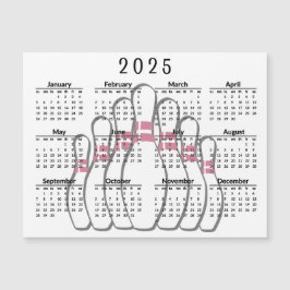 Banddesign för 2025-kalenderns magnetkort