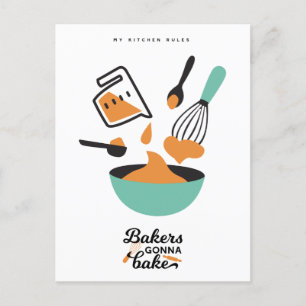 Banddesign för bakverk vykort