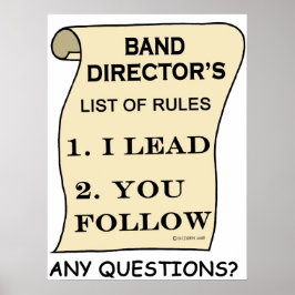 Banddirektörens förteckning över Regler Poster