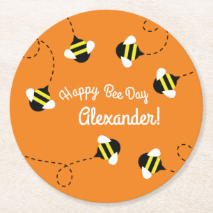 Bandedag Cute Barn Birthday Underlägg Papper Rund