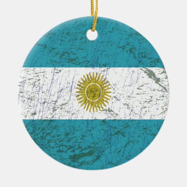 Bandeira da Argentina Julgransprydnad Keramik (Framsidan)