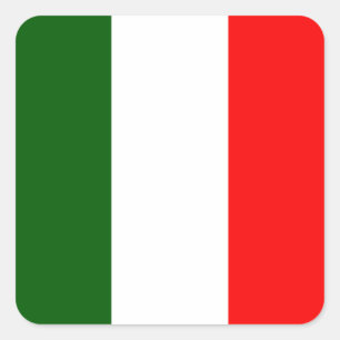 Bandeira da Itália Fyrkantigt Klistermärke