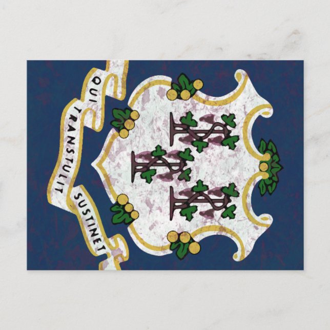 Bandeira de Connecticut Vykort (Framsida)