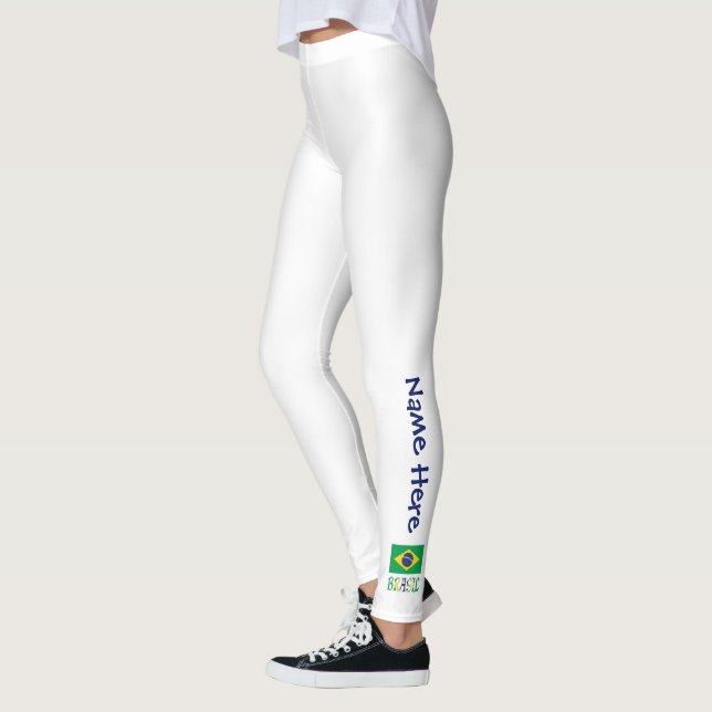 Bandeira do Brasil e Brasil Come o Nome Leggings (Vänster)