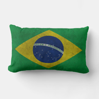 Bandeira do Brasil Estilo Grunge Lumbarkudde