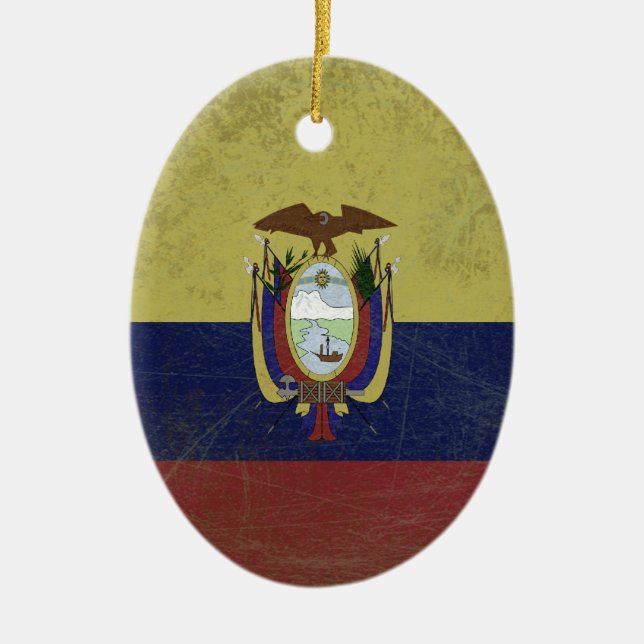 Bandeira do equador julgransprydnad keramik (Framsidan)