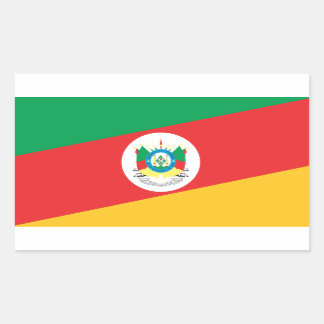 Bandeira Rio Grande do Sul Brasil Rektangulärt Klistermärke
