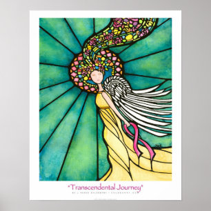 BandEkleberry "för transcendental resa" rosa konst Poster