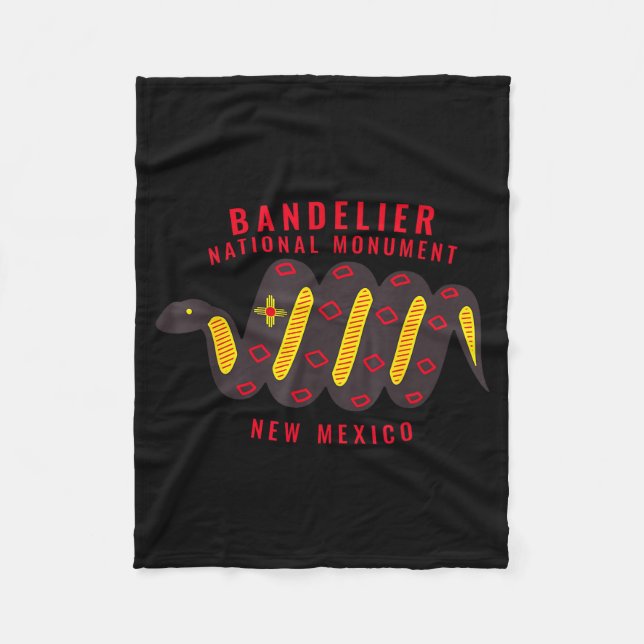 Bandelier National Monument New Mexico Nm Snake  Fleecefilt (Framsidan)