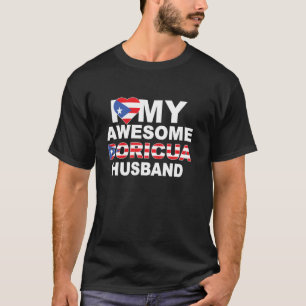Bandera Boricua jag älskar min Boricua make Puerto T Shirt