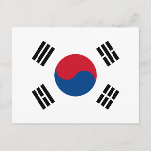 Bandera de Corea del Sur Vykort
