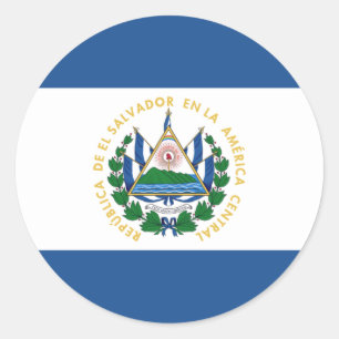 Bandera de El Salvador Runt Klistermärke