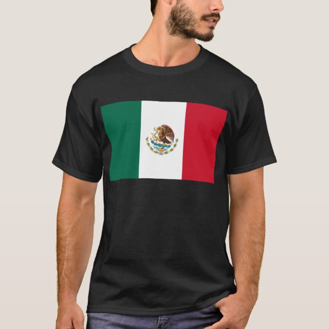 Bandera de México - flagga av Mexico - mexicansk T Shirt (Framsida)