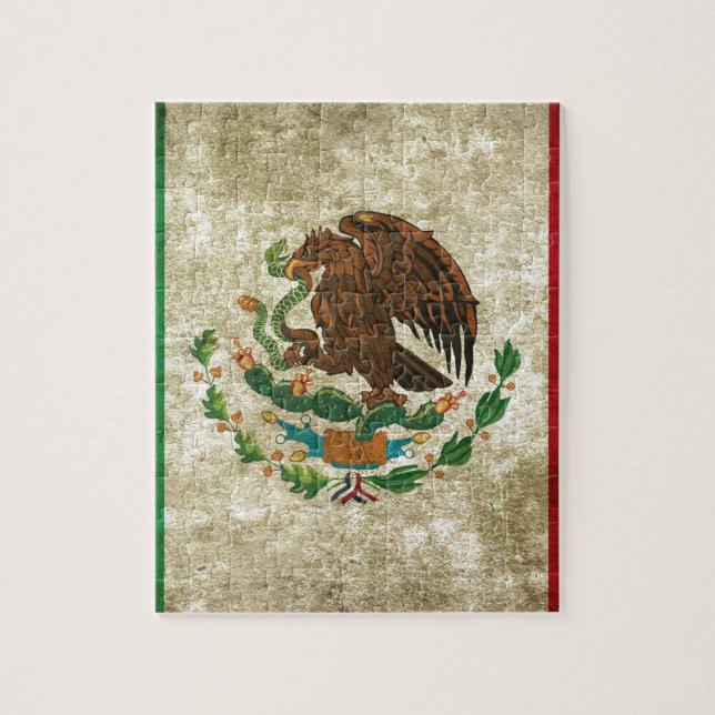 Bandera de México - flagga av Mexico Pussel (Vertikal)