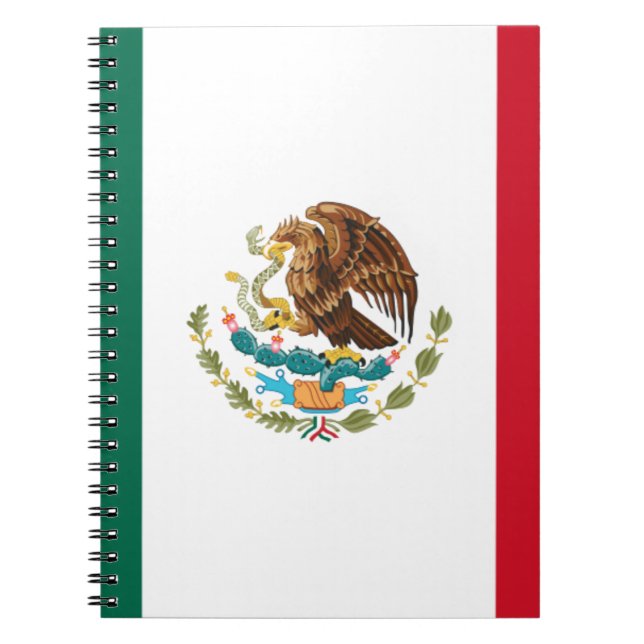 Bandera de México - Mexikanska Flagga - Mexikanska Anteckningsbok (Framsidan)