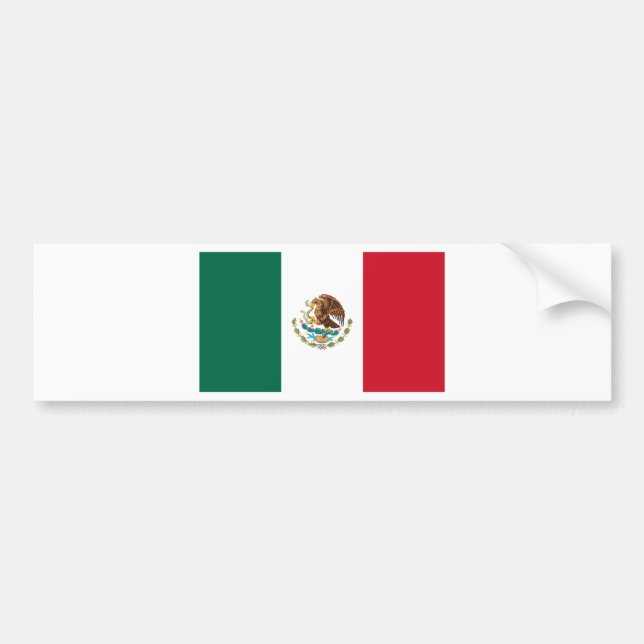 Bandera de México - Mexikanska Flagga - Mexikanska Bildekal (Framsidan)