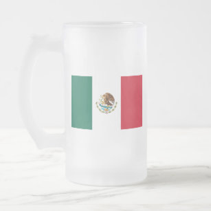Bandera de México - Mexikos Flagga - Mexikanska Fl Frostat Ölglas