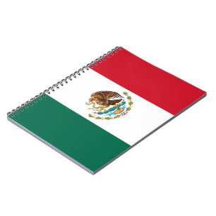 Bandera de Mexico National flagga Mexiko Mexiicano Anteckningsbok