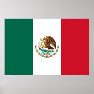 Bandera de Mexico National flagga Mexiko Mexiicano Poster