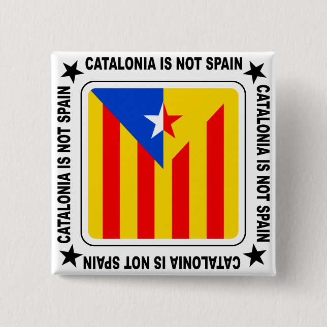 Bandera estelada Catalana Knapp (Framsida)