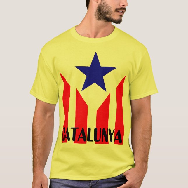 Bandera Estelada Catalana Tee Shirt (Framsida)