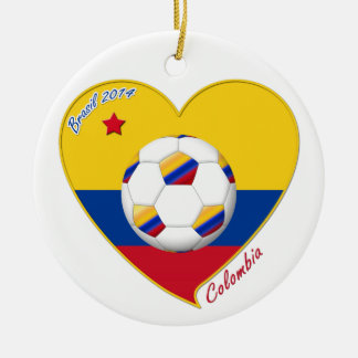 Bandera y equipo nacional de COLOMBIA FÚTBOL 2014 Julgransprydnad Keramik