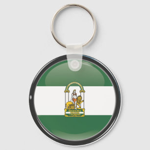 Bandera y escudo de Andalucía Nyckelring