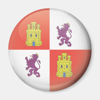 Bandera y escudo de Castilla y León Magnet