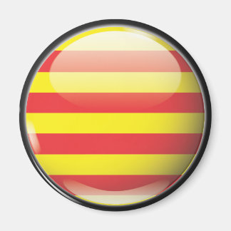 Bandera y escudo de Cataluña Magnet
