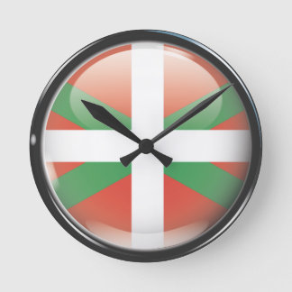 Bandera y escudo de Euskadi Rund Klocka