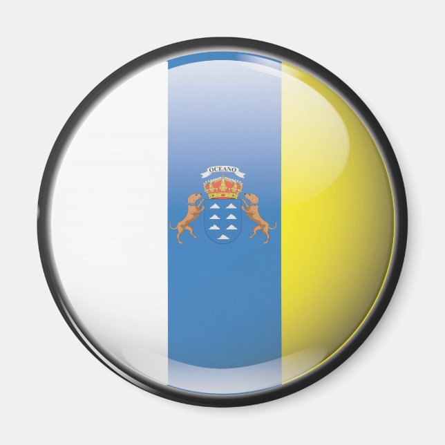 Bandera y escudo de Islas Canarias Magnet (Framsidan)