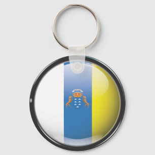 Bandera y escudo de Islas Canarias Nyckelring