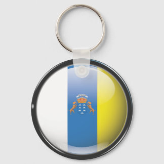 Bandera y escudo de Islas Canarias Nyckelring