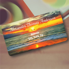 Banderas Bay Sunset 1738 Adress Adressetikett