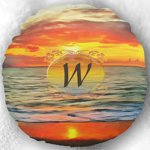 Banderas Bay Sunset 1738 Rund Kudde