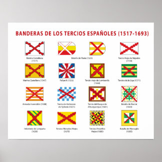 Banderas de los Tercios Españoles Poster