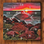 Banderas Rocky Sunset 914 Fyrkantig Klocka<br><div class="desc">Uppsamling av "Banderas Rocky Sunset 914" Det är dags att visa med anpassningsbarnas kvadratväggklocka. Utskrivet med högsta visning av formgivningen. Beställ den här anpassningsbarnas köldklocka för ditt hem eller ge till vänner och familj som en gåva. Anpassa på produktsidan eller klicka på knappen "Anpassa" om du vill ha fler designalternativ....</div>