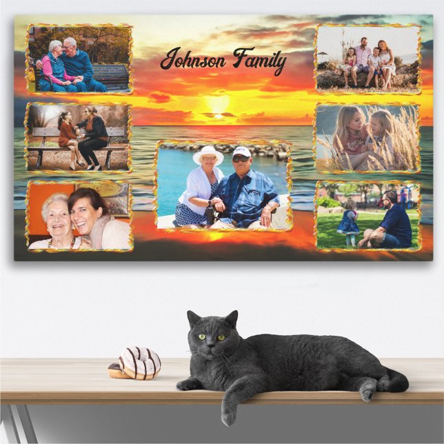 Banderas Sunset Family Collage 1738 Art. Canvastryck (Skapare uppladdad)