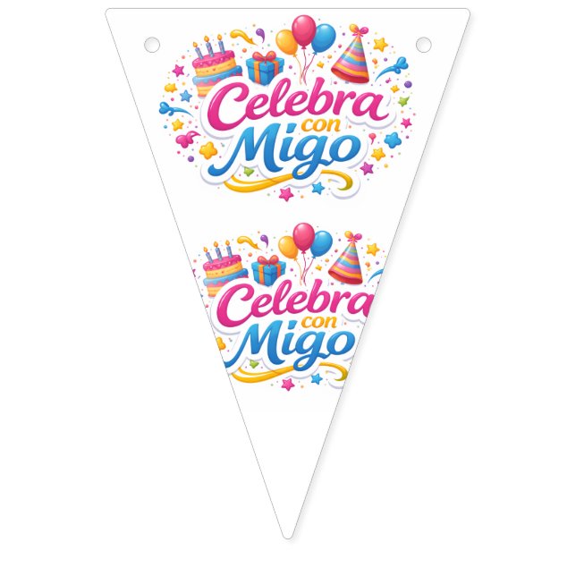 Banderines en Forma de Triángulo con Diseño “Celeb Vimplar (Första flaggan)