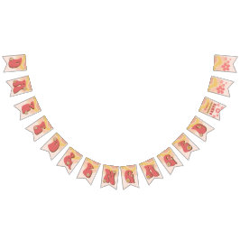 Banderoll av bläckfisk och provocerad groovy retro vimplar