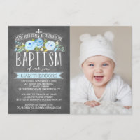 Banderoll Baptism i Ro Banner Chalkboard Blue Bapt