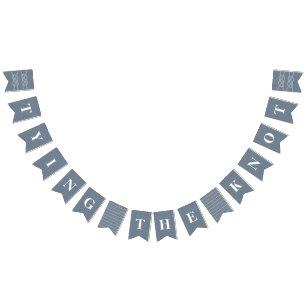 Banderoll Flaggor - Blått Grått