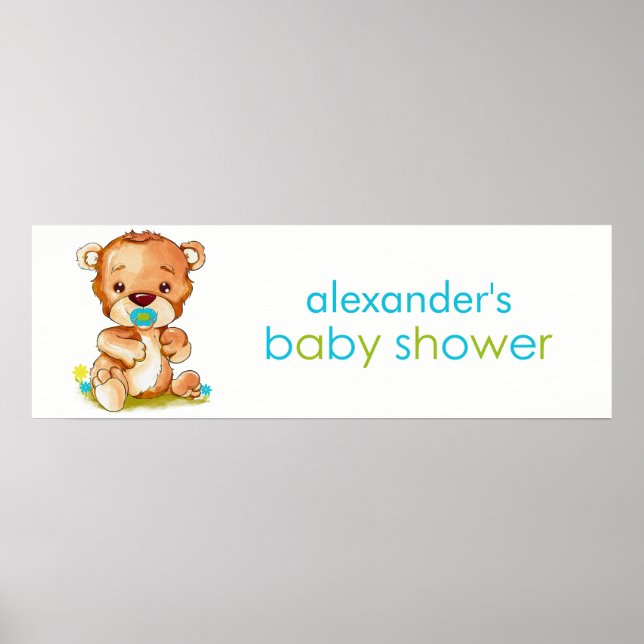 Banderoll för babybabybabykläder för Baby i rutt v Poster (Framsidan)
